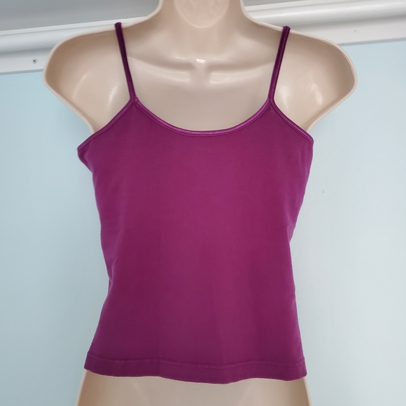 Y2k Forenza Plum Spaghetti Strap Top - Sz S - Picture 2 of 7